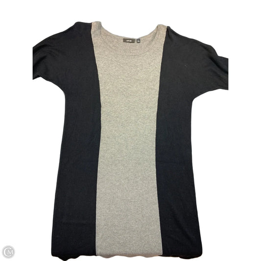 Dress Sweater By Apt 9 In Black & Grey, Size: L