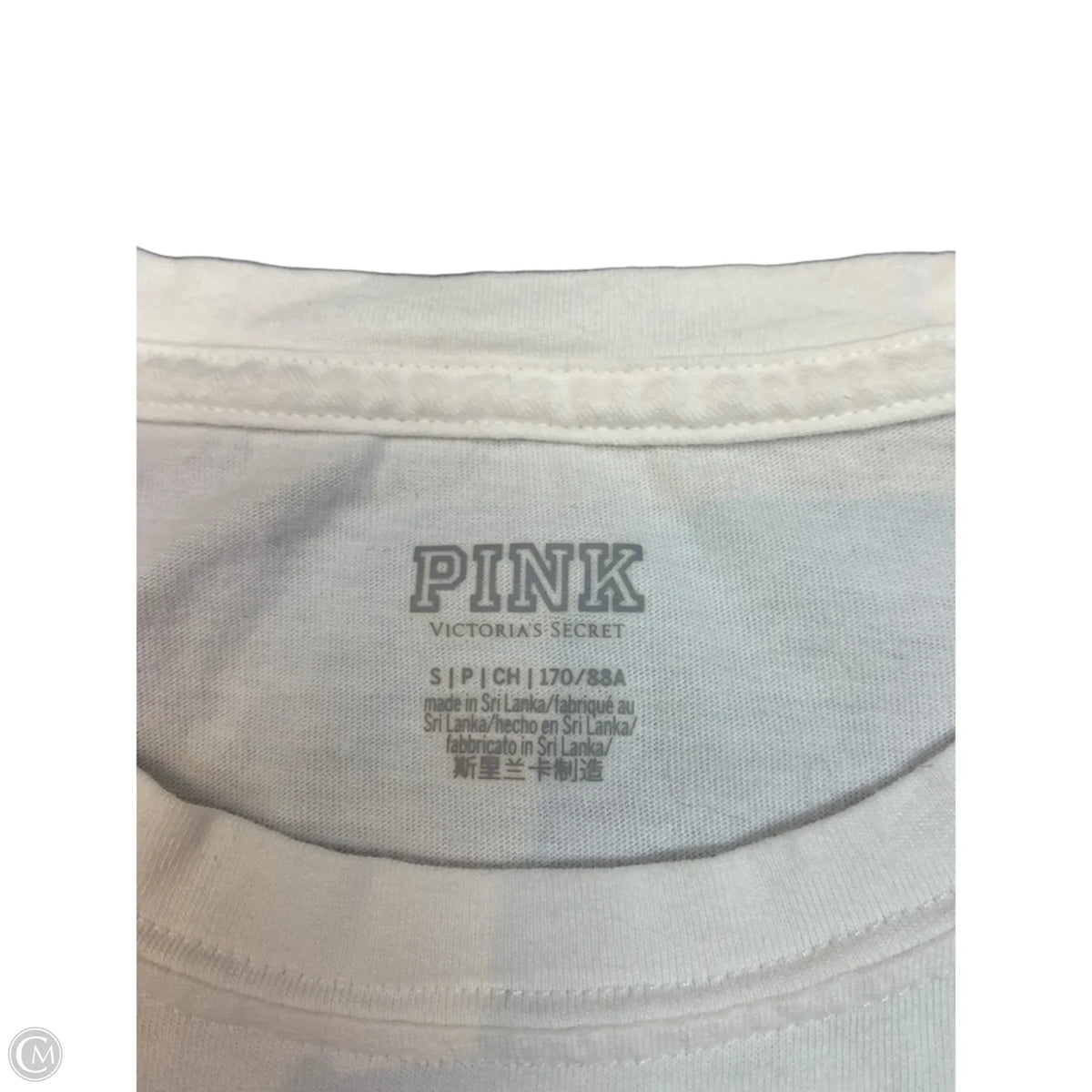 Top Long Sleeve Basic By Pink In White, Size: S