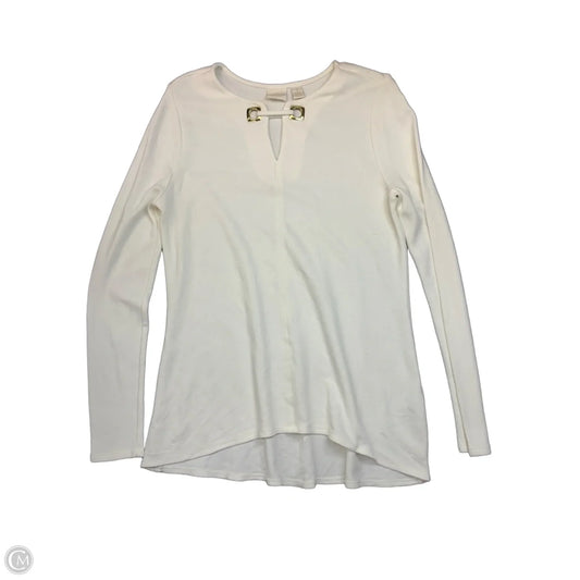 Top Long Sleeve By Chicos In Cream, Size: 8