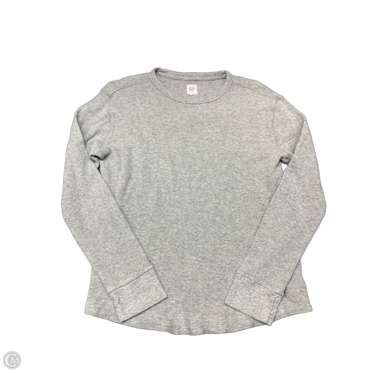 Top Long Sleeve Basic By Gap In Grey, Size: M