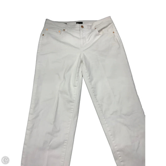 Jeans Straight By Talbots In White, Size: 8