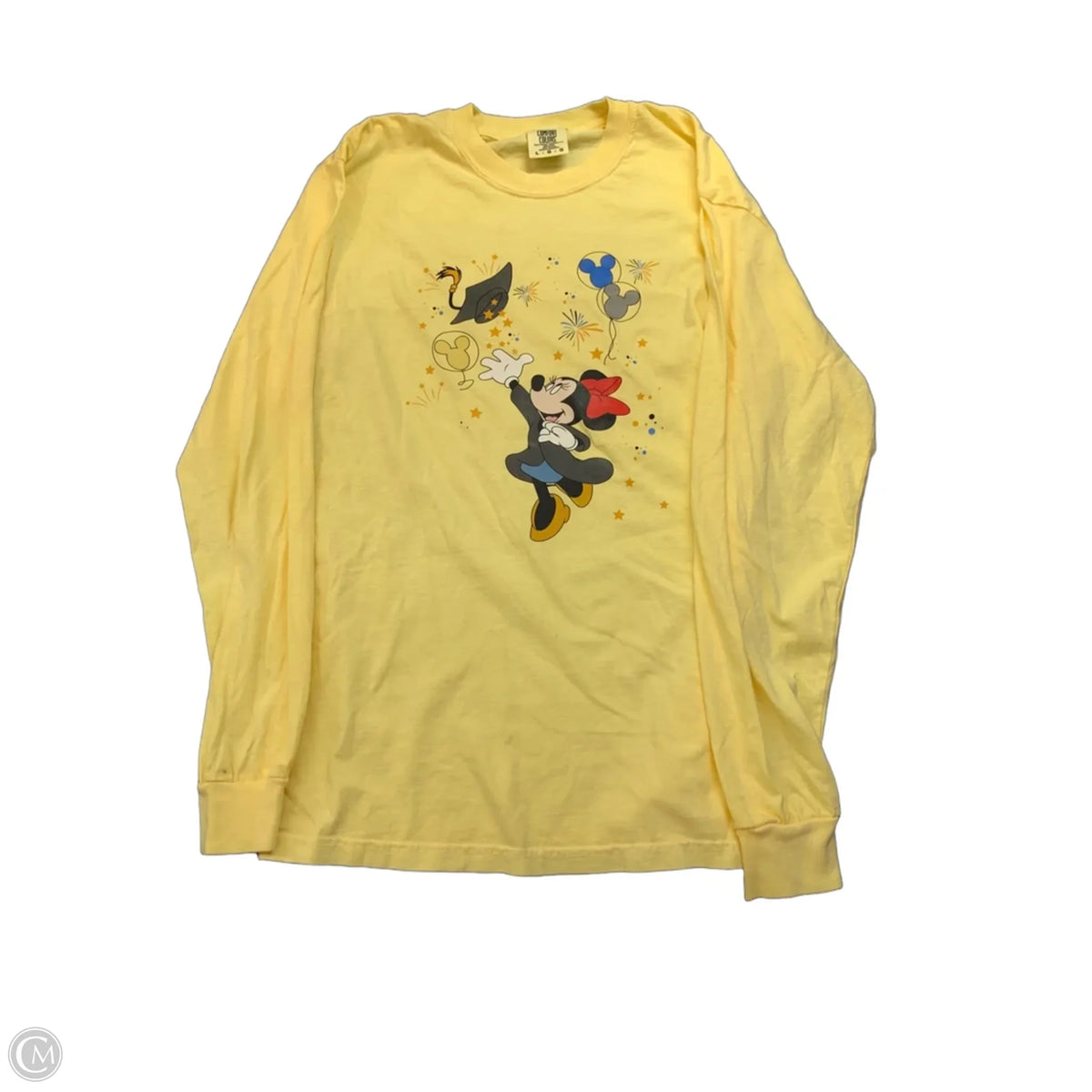 Top Long Sleeve Basic By Comfort Colors In Yellow, Size: L