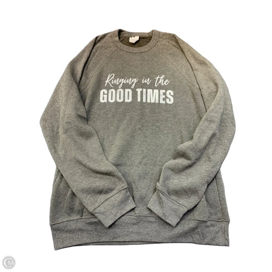 Sweatshirt Crewneck By Bella + Canvas In Grey, Size: L