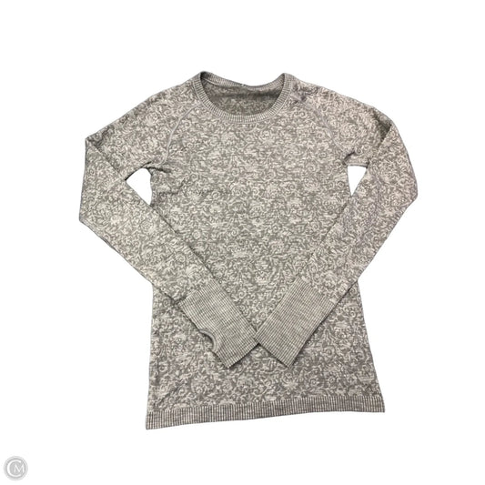 Athletic Top Long Sleeve Crewneck By Lululemon In Grey, Size: M