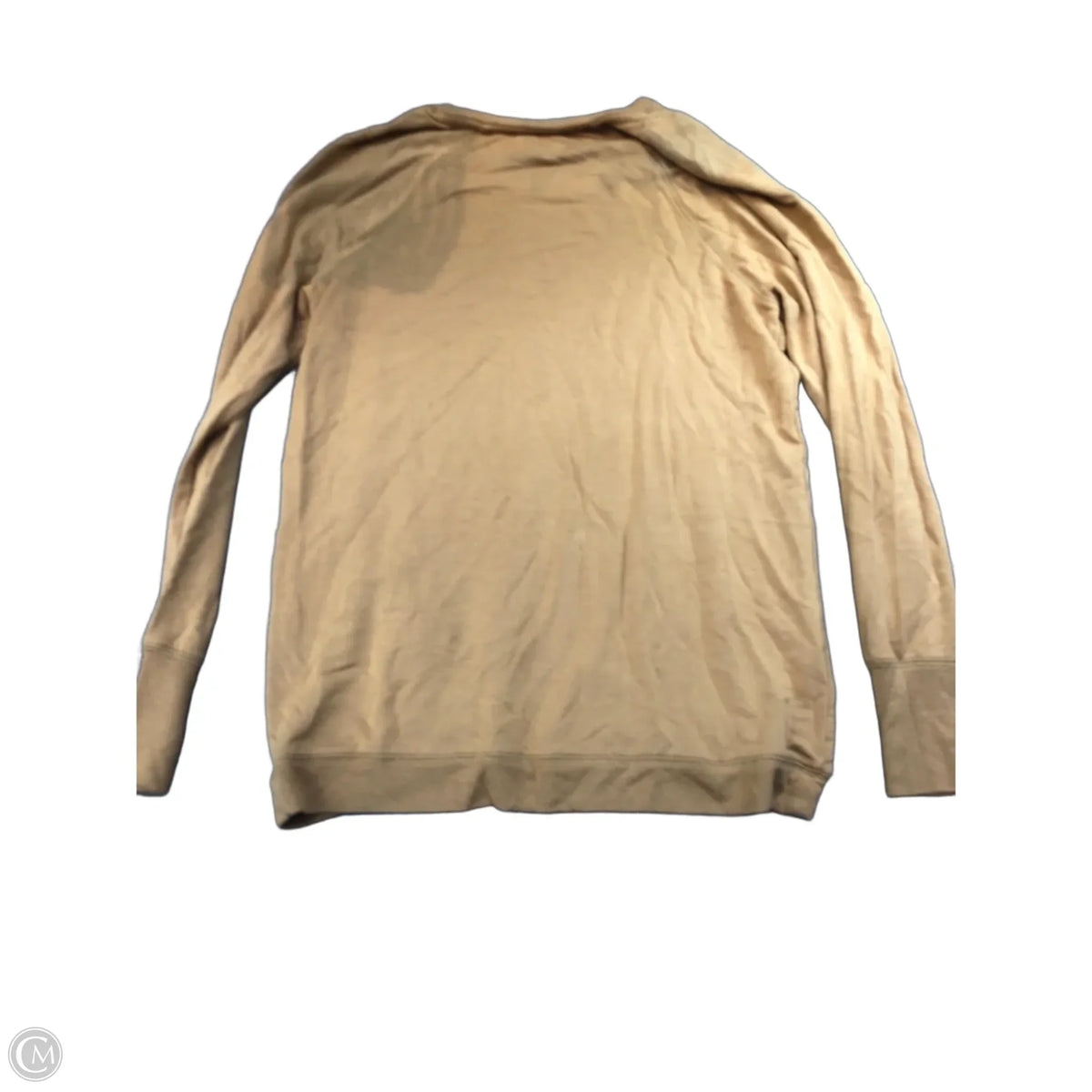 Top Long Sleeve Basic By Clothes Mentor In Tan, Size: S