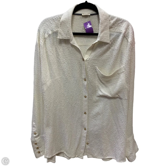 Top Long Sleeve By Pilcro In Cream, Size: L