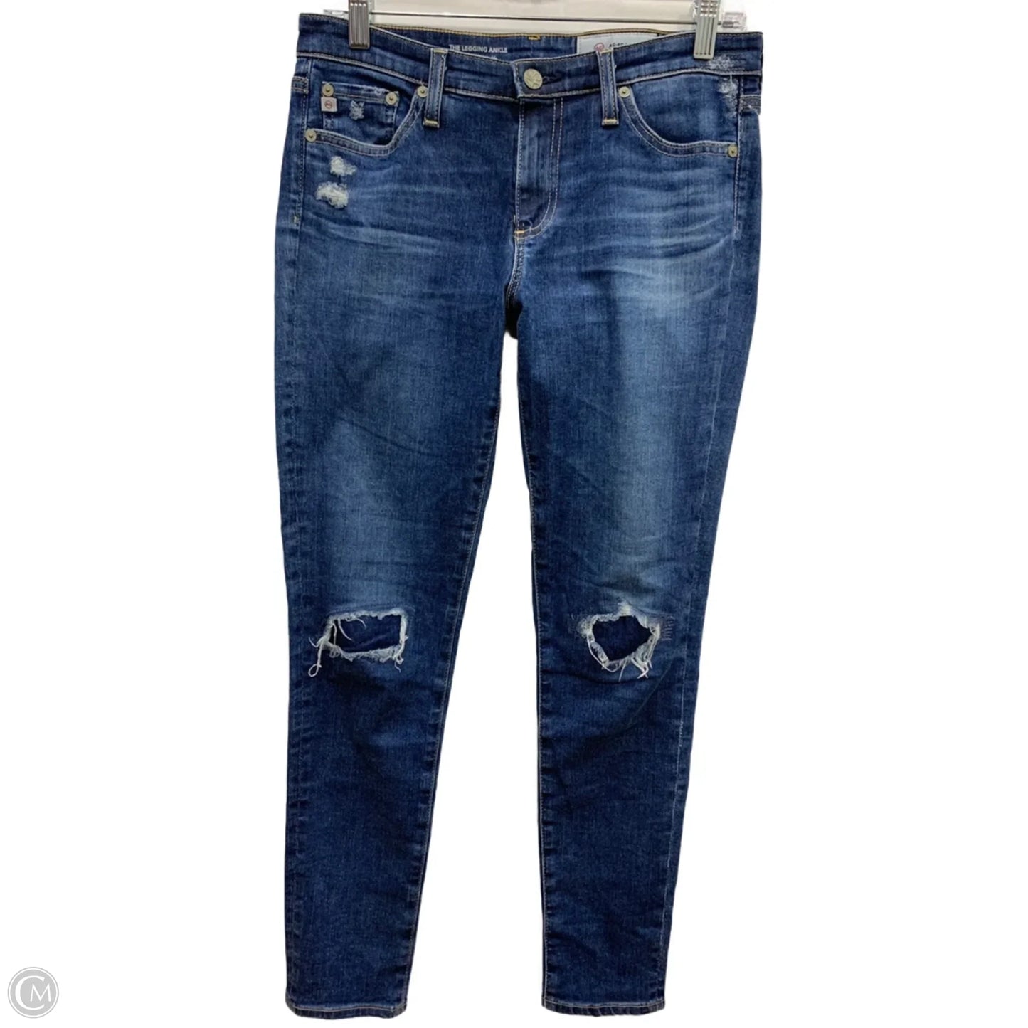 Jeans Skinny By Adriano Goldschmied In Blue Denim, Size: 28