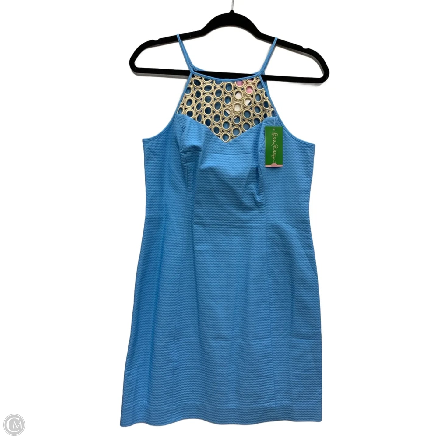 Dress Designer By Lilly Pulitzer In Blue & Gold, Size: M