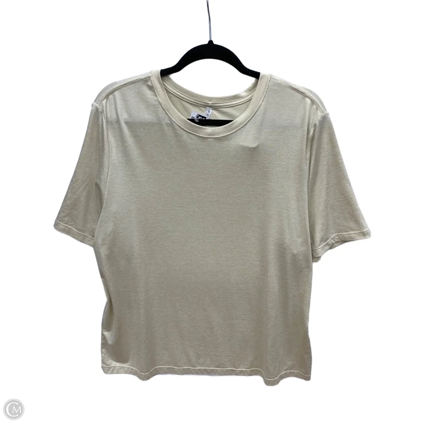 Top Short Sleeve Basic By Fabletics In Tan, Size: Xl