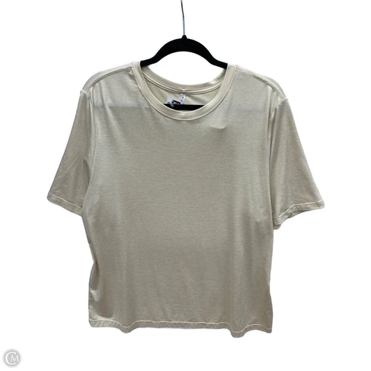 Top Short Sleeve Basic By Fabletics In Tan, Size: Xl