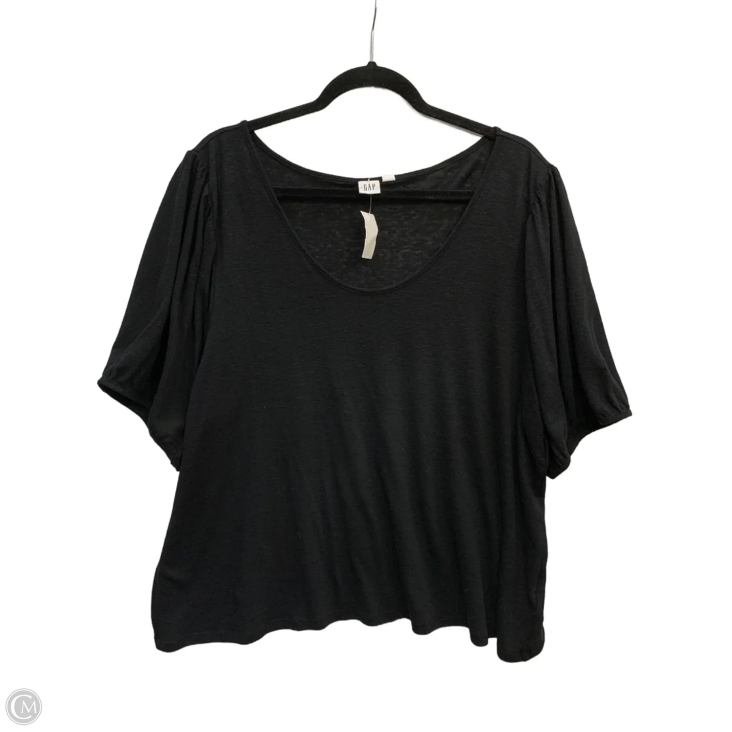 Top Short Sleeve Basic By Gap In Black, Size: Xxl