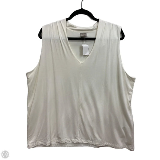 Top Sleeveless By Chicos In White, Size: 20