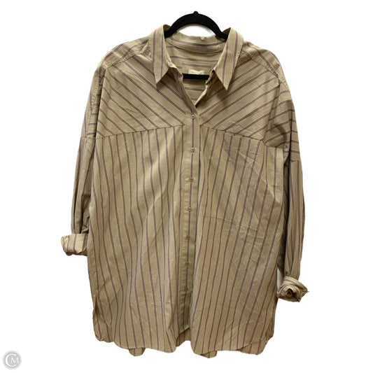 Top Long Sleeve By Pilcro In Tan, Size: Xl