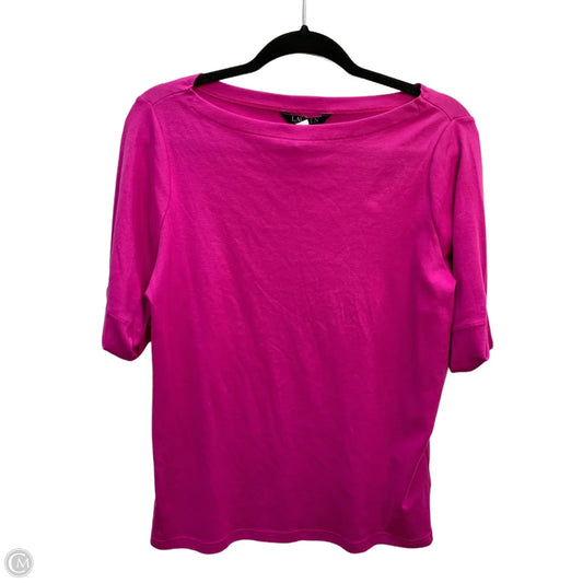 Top Short Sleeve By Lauren By Ralph Lauren In Pink, Size: 1x
