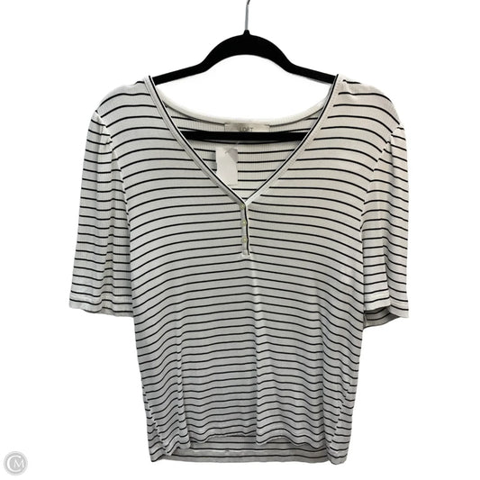 Top Short Sleeve Basic By Loft In White, Size: Xl