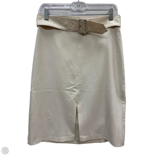 Skirt Midi By Banana Republic In Cream, Size: 4