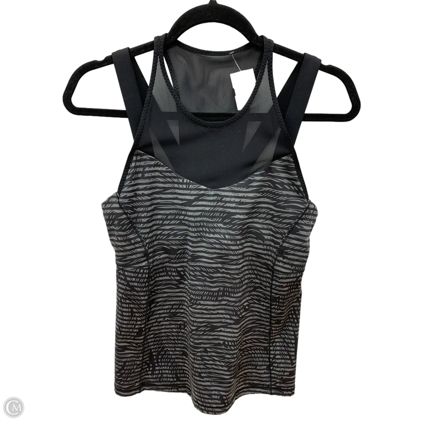 Athletic Tank Top By Lululemon In Black & Grey, Size: 8