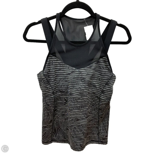 Athletic Tank Top By Lululemon In Black & Grey, Size: 8