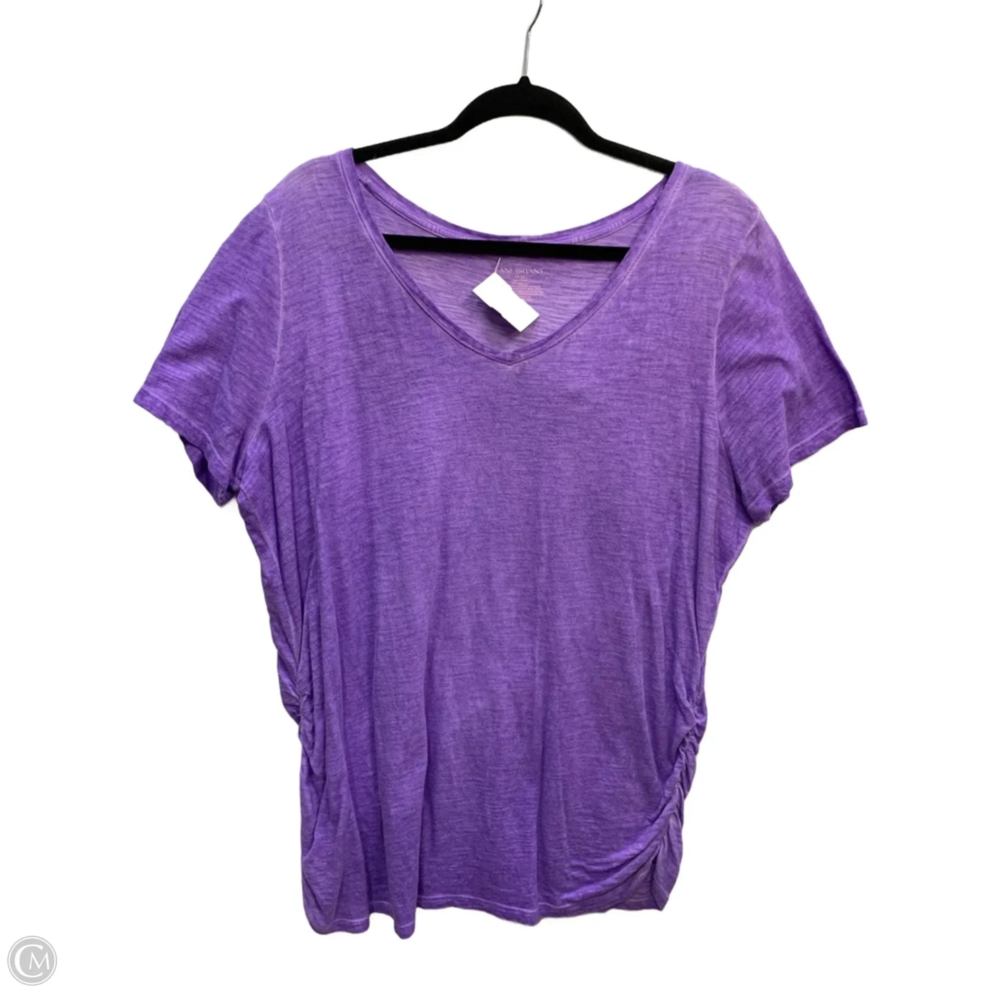 Top Short Sleeve Basic By Lane Bryant In Purple, Size: 1x