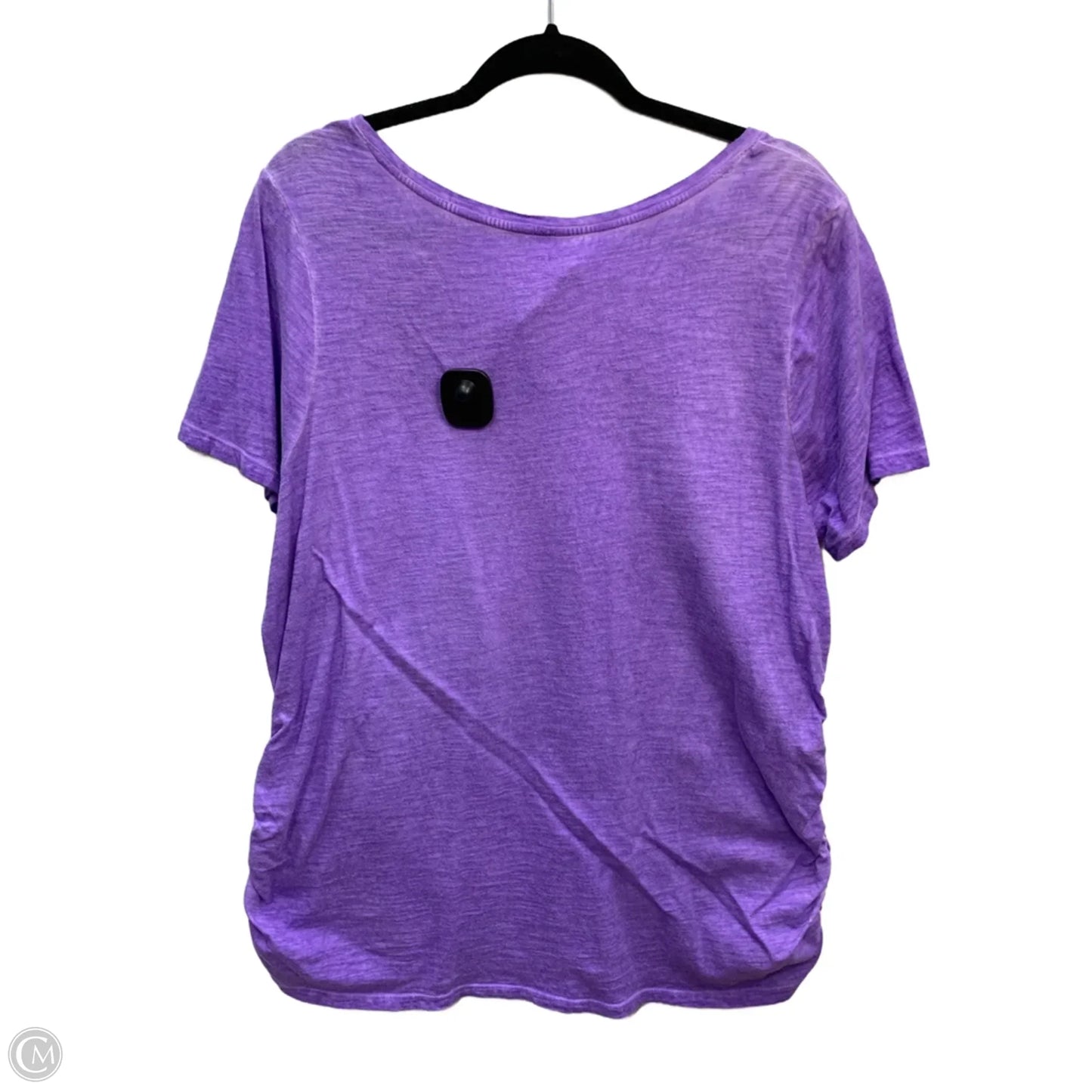 Top Short Sleeve Basic By Lane Bryant In Purple, Size: 1x