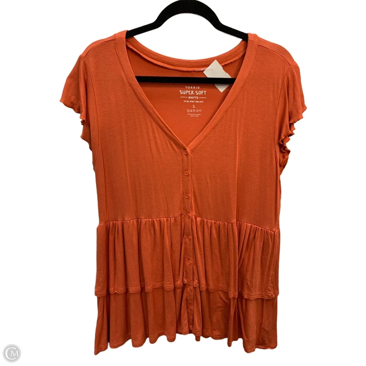 Top Short Sleeve By Torrid In Orange, Size: 14