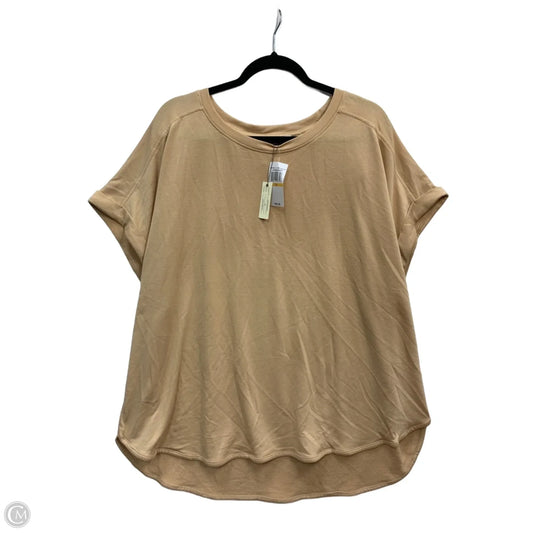 Top Short Sleeve By Cupio In Tan, Size: 2x