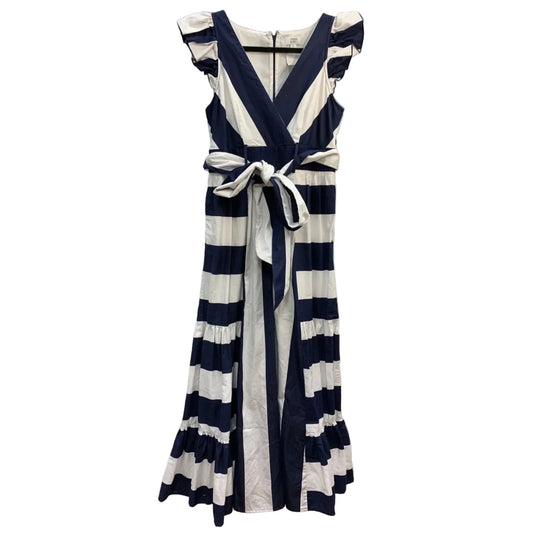 Dress Casual Maxi By Crown And Ivy In Blue & White, Size: M