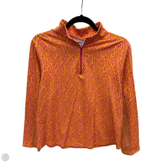 Athletic Sweatshirt Collar By Ibkul In Orange & Pink, Size: Xl