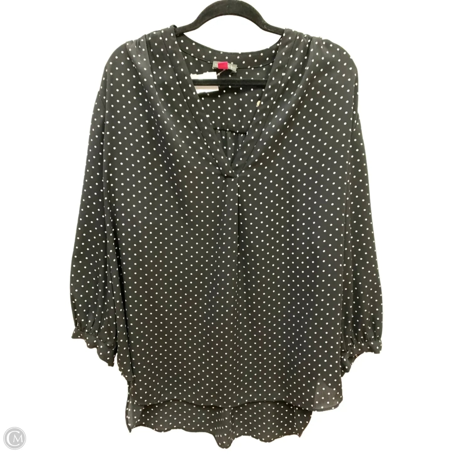 Top Long Sleeve By Vince Camuto In Black & White, Size: 3x