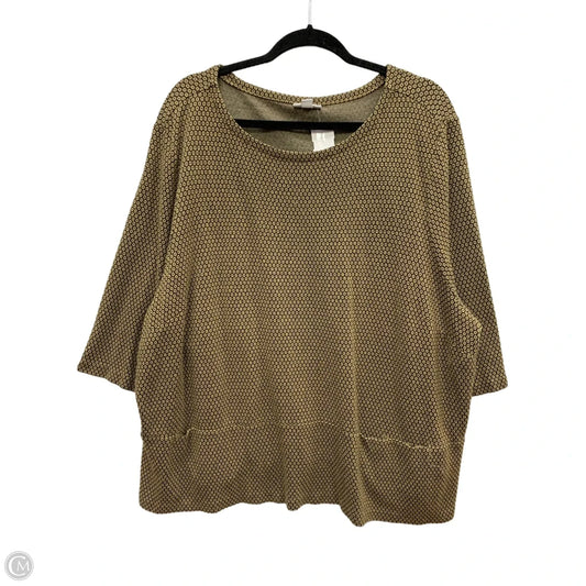 Sweater By J. Jill In Black & Tan, Size: 4x