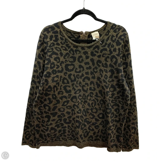 Sweater By Chicos In Leopard Print, Size: 16