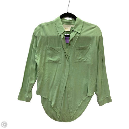Top Long Sleeve By Maeve In Green, Size: Xs