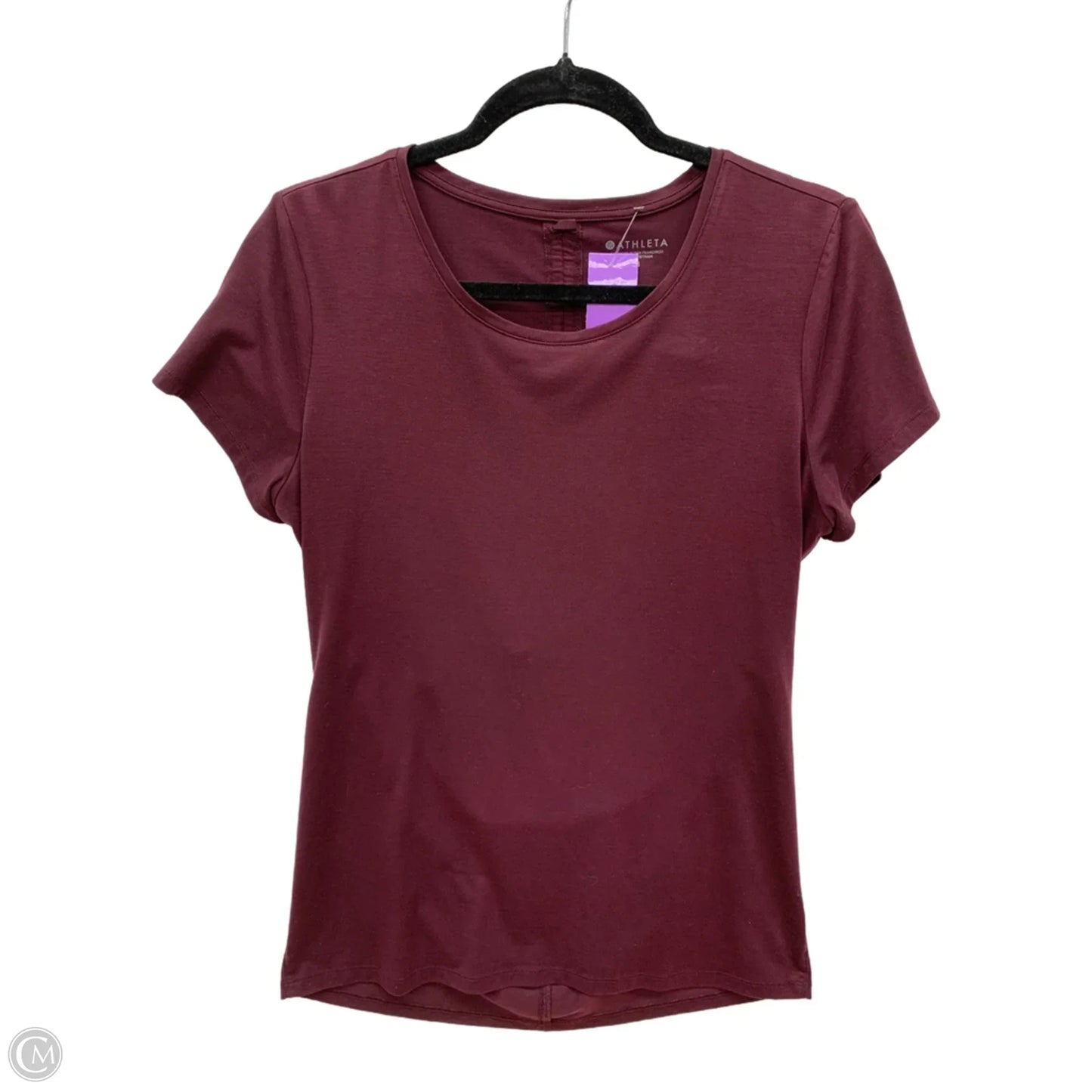 Athletic Top Short Sleeve By Athleta In Maroon, Size: M