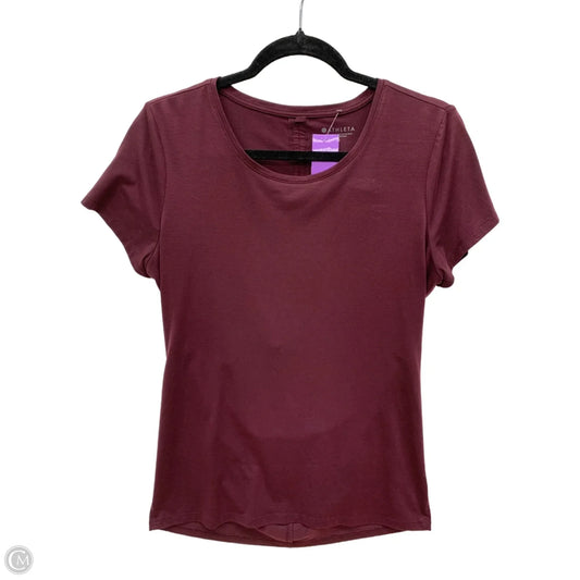 Athletic Top Short Sleeve By Athleta In Maroon, Size: M