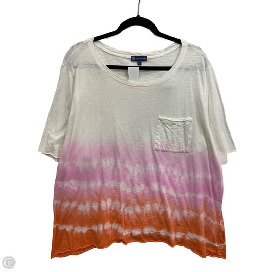 Top Short Sleeve By Democracy In Multi-colored, Size: 3x