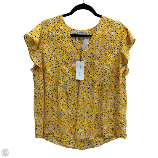 Top Short Sleeve By Carolina Belle In Yellow, Size: 1X