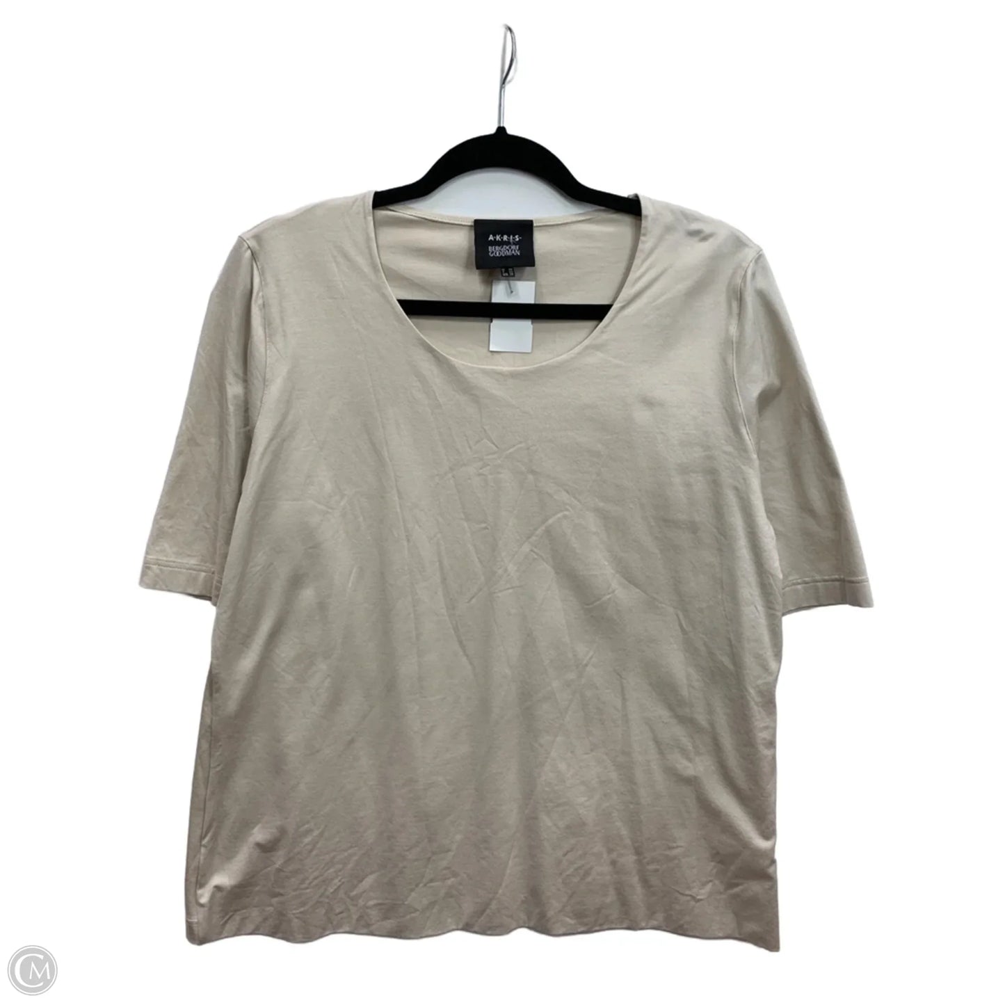 Top Short Sleeve Basic By Akris In Beige, Size: 18