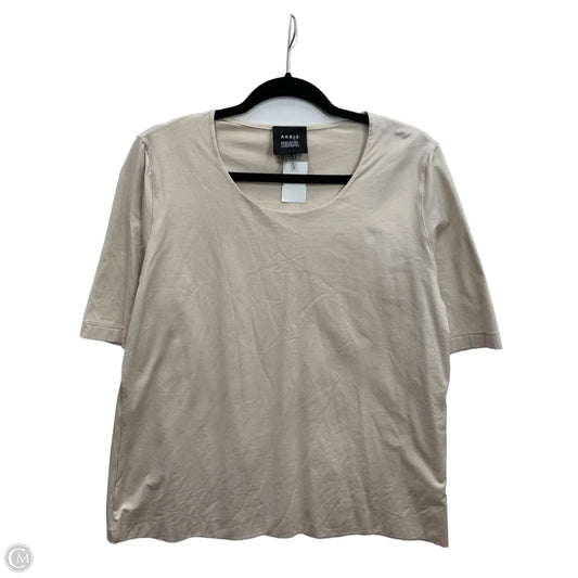 Top Short Sleeve Basic By Akris In Beige, Size: 18