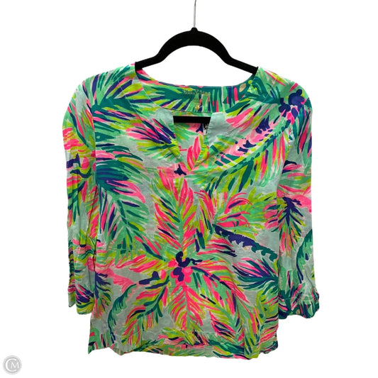 Top Long Sleeve Designer By Lilly Pulitzer In Multi-colored, Size: S