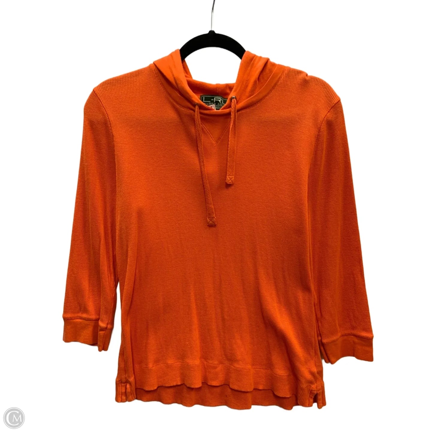 Sweatshirt Hoodie By Lauren By Ralph Lauren In Orange, Size: L