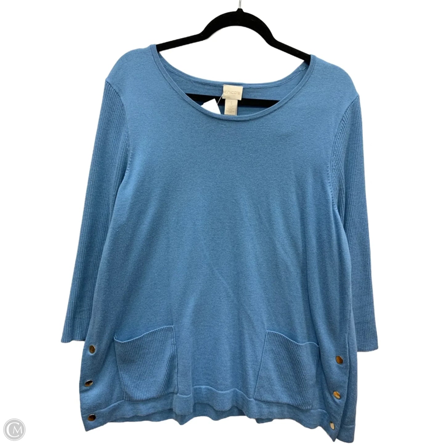Sweater By Chicos In Blue, Size: 16