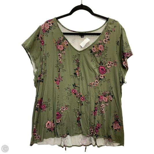 Top Short Sleeve By Torrid In Green, Size: 26