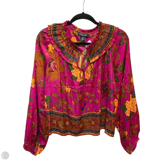 Top Long Sleeve By Rachel Zoe In Floral Print, Size: L