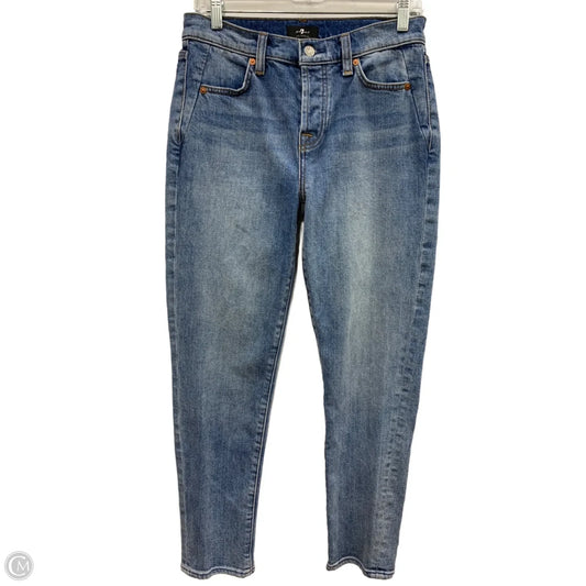 Jeans Skinny By 7 For All Mankind In Blue Denim, Size: 2
