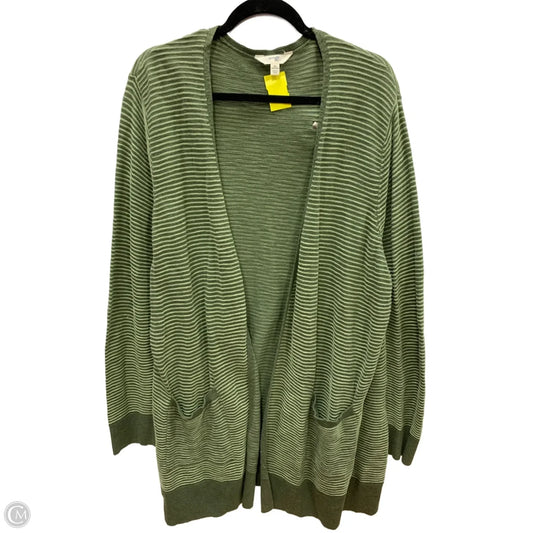 Sweater Cardigan By Terra & Sky In Green, Size: 2x