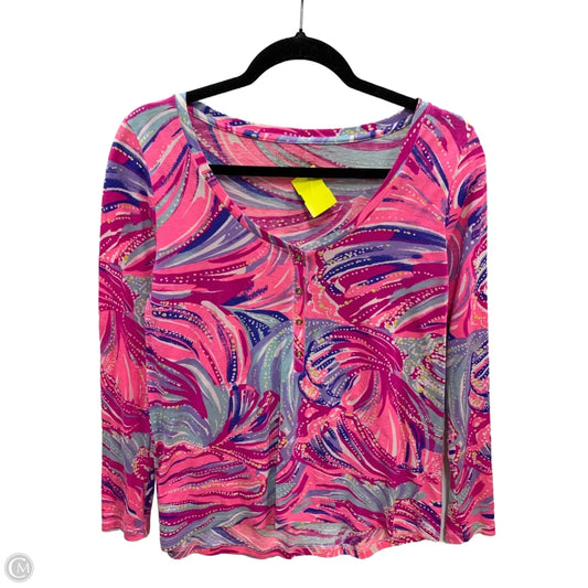 Top Long Sleeve Designer By Lilly Pulitzer In Pink, Size: S