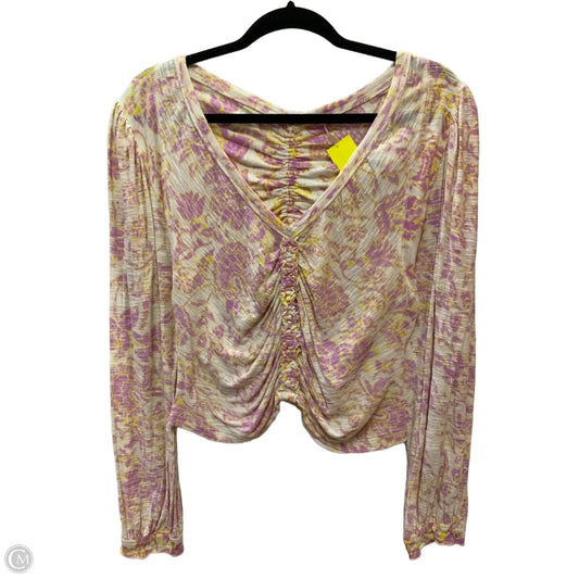 Top Long Sleeve By Free People In Pink, Size: L