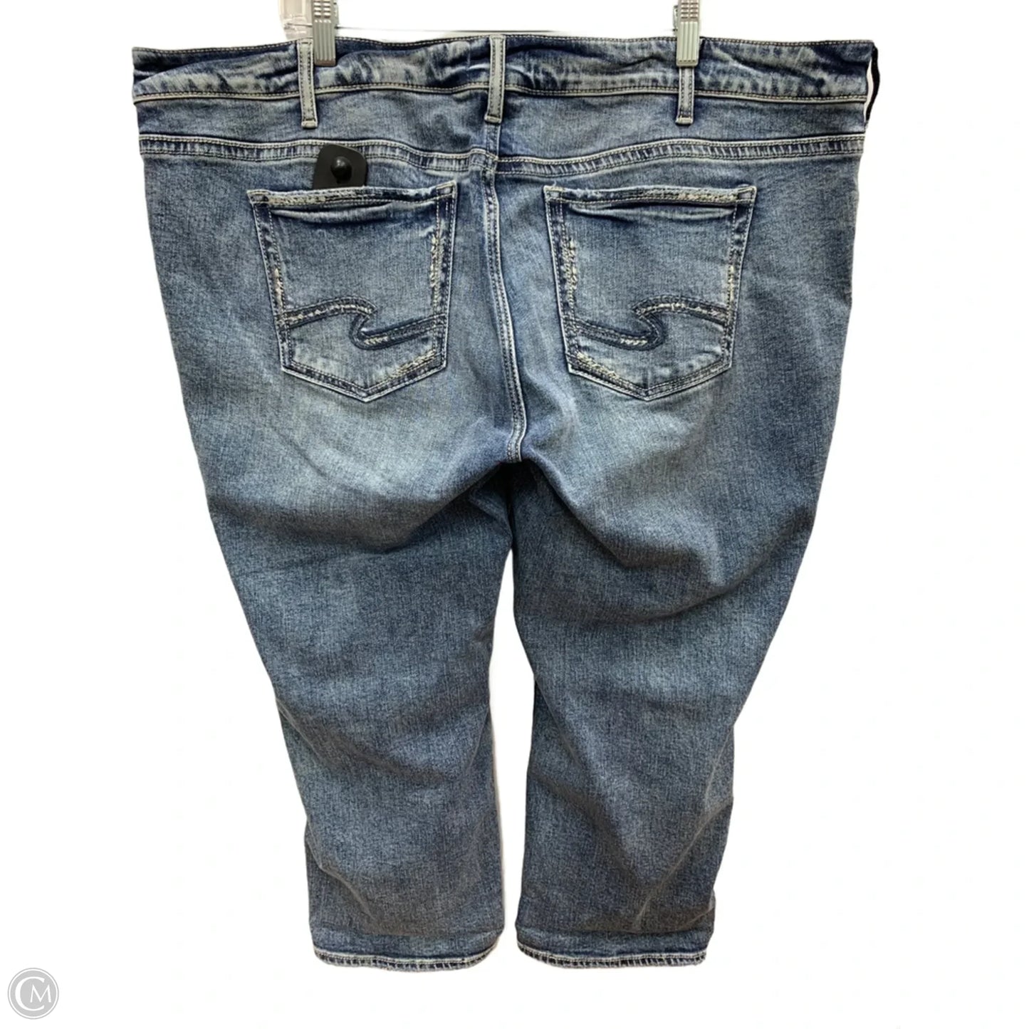 Jeans Cropped By Silver In Blue Denim, Size: 22