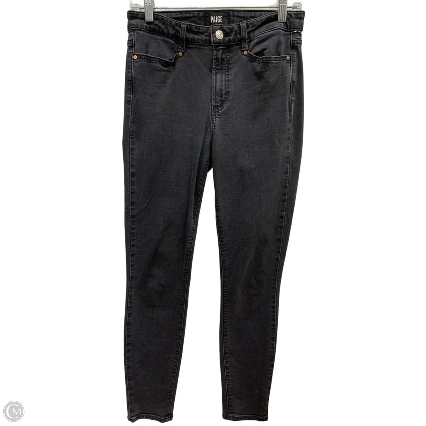 Jeans Skinny By Paige In Black Denim, Size: 6