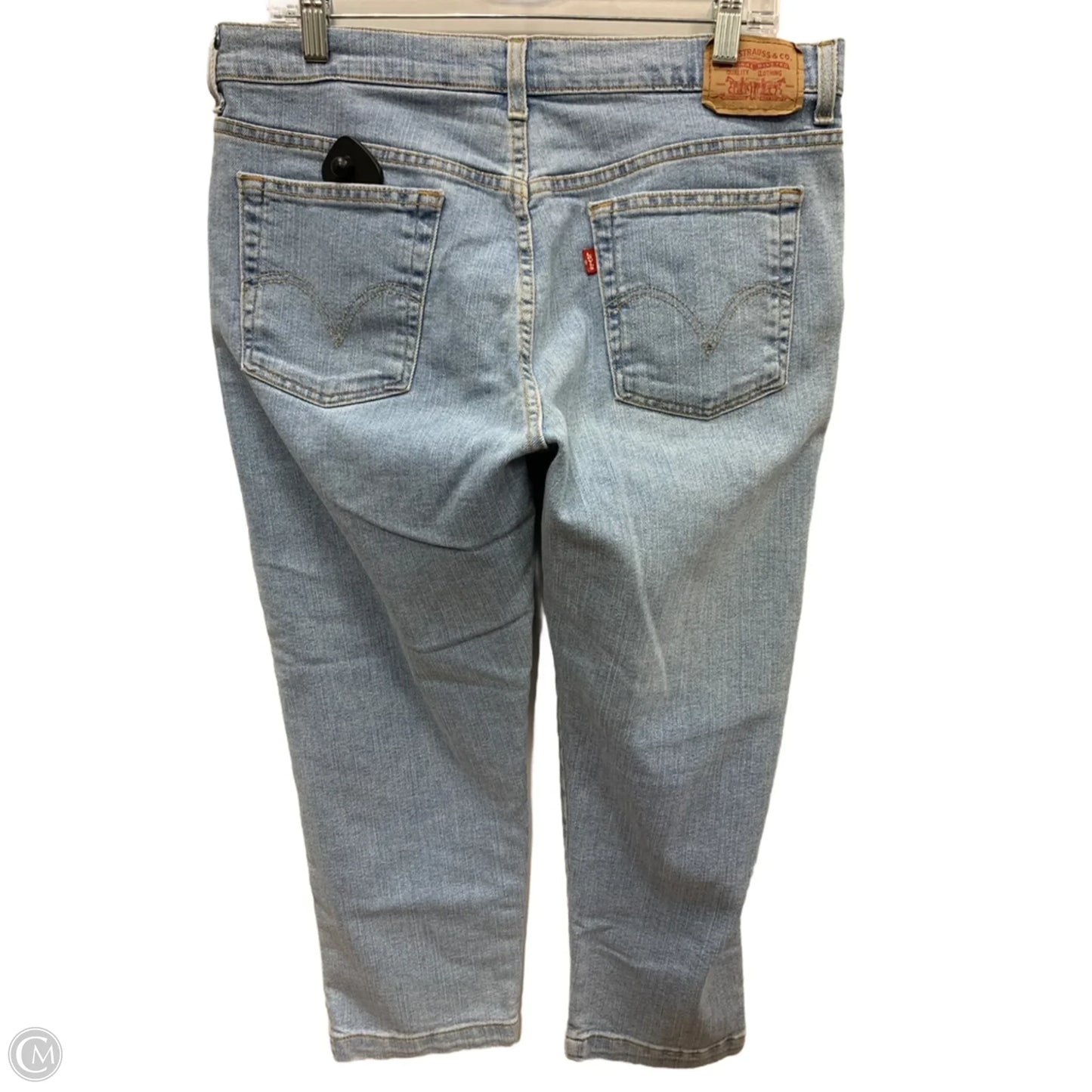 Jeans Cropped By Levis In Blue Denim, Size: 14
